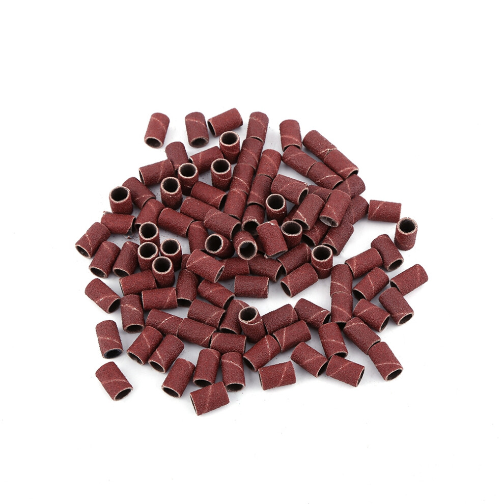 100Pcs Nail Drill Sanding Bands Files Set 120# Manicure Pedicure Accessory