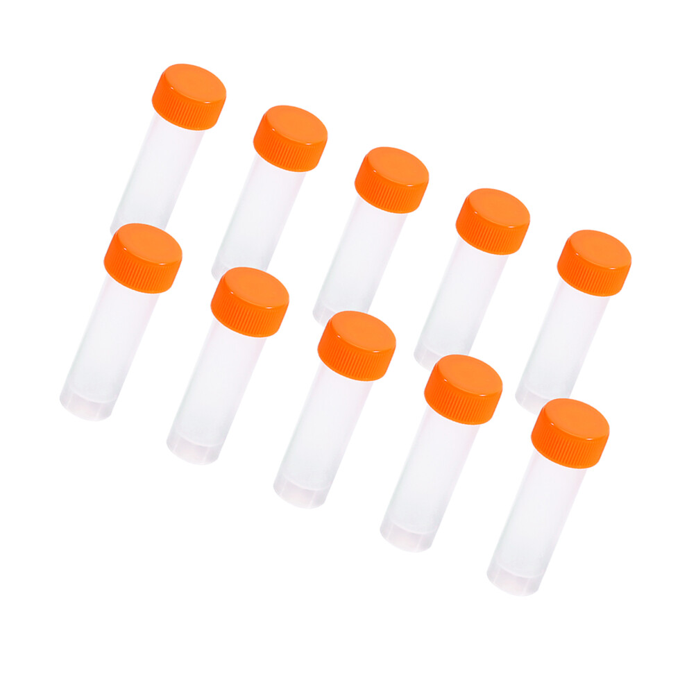 10 Pack 5Ml Plastic Frozen Test Tubes With Screw Seal Cap & Silicone Gasket 8301363114086