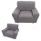Australia grau 1 Sitzer hoch elastischer weicher Sofaschutzbezug 1