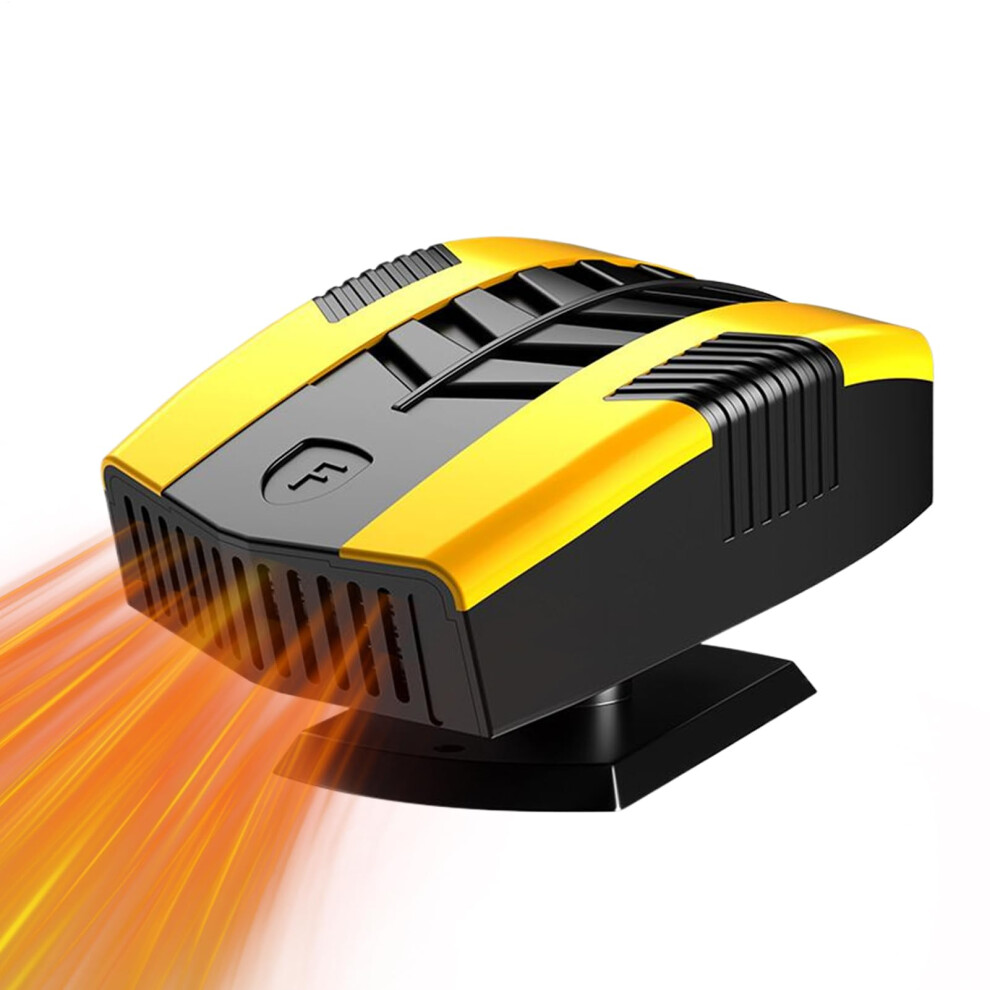 Car Heater 12V Portable Windscreen Demister 360 Rotating Defroster For Vehicles Windshield Cleaning Cold Weather Yellow 9105992260386