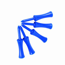 100 Stück Kunststoff-Golf-Tees in Blau, 68 mm (Step-Down)