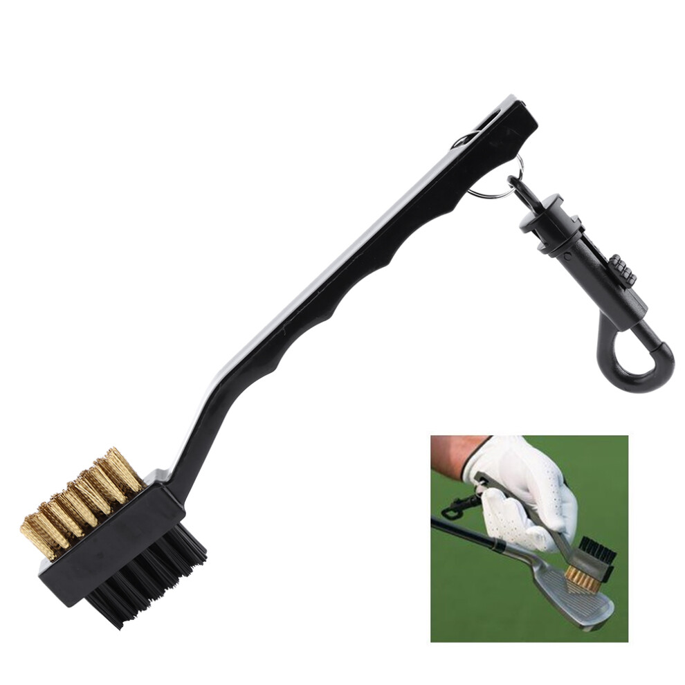 Efficient Dual Head Brass & PP Golf Brush Tool for Groove Cleaning