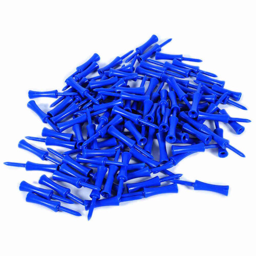 100 Stück Kunststoff-Golf-Tees in Blau, 68 mm (Step-Down) 2