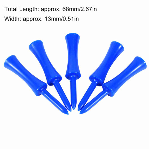 100 Stück Kunststoff-Golf-Tees in Blau, 68 mm (Step-Down) 1