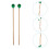 2Pz Bacchette Xilofono E Marimba Viola Materiale in Nylon 2