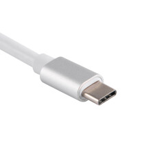 USB-C-zu-VGA-Adapterkabel, silber, 4K-Kompatibilität, zuverlässiger Stecker