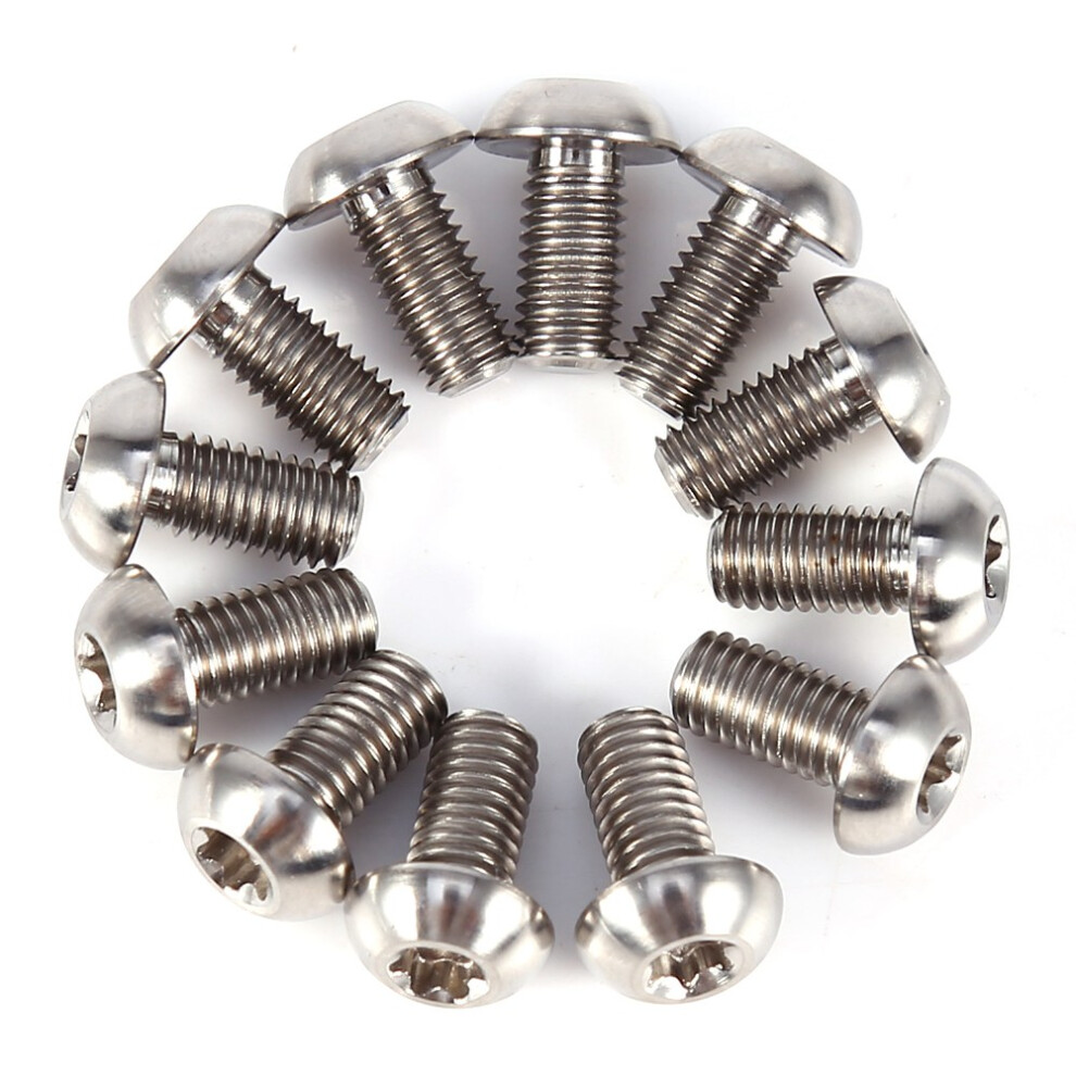 Titanium Alloy T25 Disc Brake Bolts 12Pcs For Bike Bicycle Silver Lightweight 9371363114477