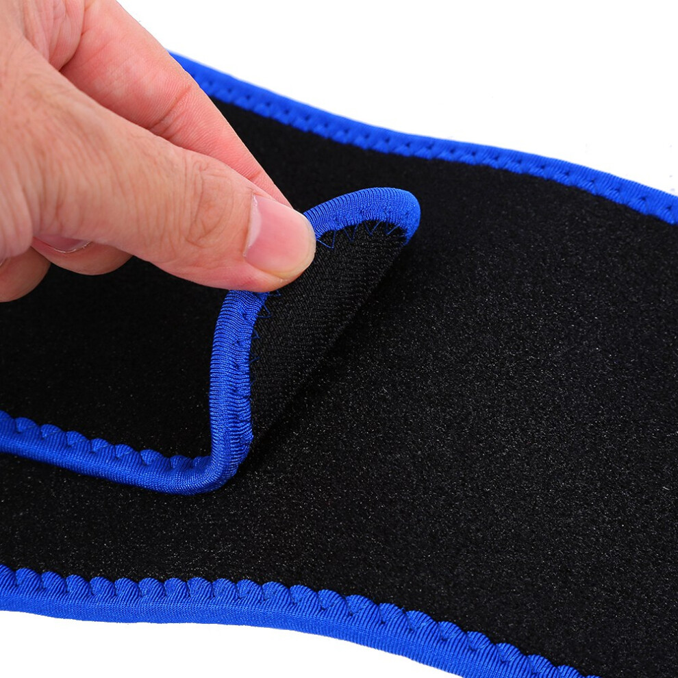 Adjustable Breathable Waist Support Belt Black+Blue L for Back Pain Relief