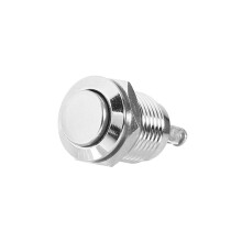 Wasserdichter Metall-Druckknopfschalter, 12 mm, mechanisch, elektrisch, 12 V, Momentkontakt