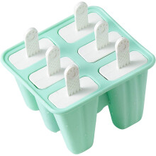 DIY-Erlebnis, Gesundes Eis am Stiel zubereiten, Antihaft-Eis am Stiel-Set, 6 Silikon-Eisformen, BPA-frei für sicheres Naschen, wiederverwendbar,