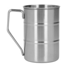 Koffiemok met handvat, herbruikbare roestvrijstalen biermok die de temperatuur behoudt, moderne, duurzame reisbeker voor thuis, kantoor en buiten,