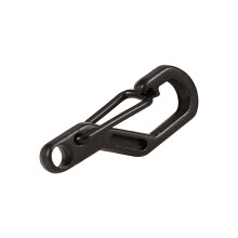 5 Stück Mini-Karabiner aus Nickellegierung 2,8 cm 15 kg Schwarz