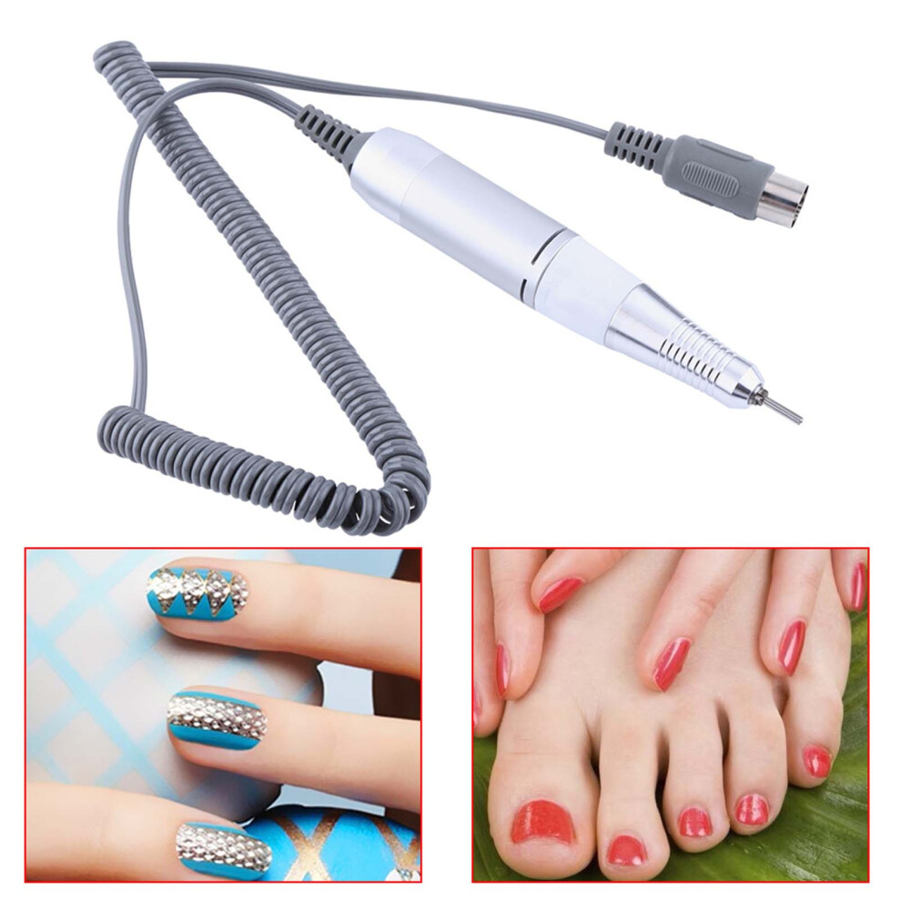 Silver Professional Electric Nail Drill Handpiece, 15X2.5cm