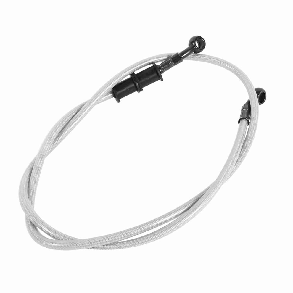 Upgrade Your Bike: 90Cm Braided Steel Brake Clutch Hose Pipe Silver 8431363117975