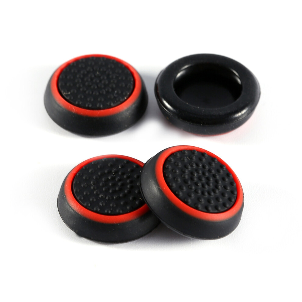 Silicone Thumb Stick Covers 4-Pack For Ps3 Ps4 Xbox Controllers Red 4641363118184