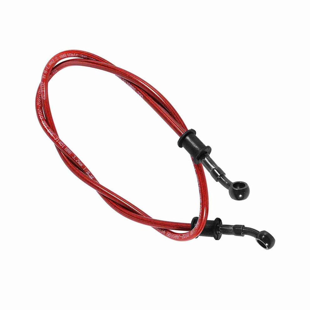 Universal 120Cm Steel Braided Brake Clutch Hose Pipe - Easy Fit Red 4601363118034
