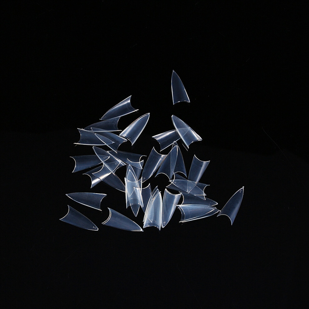 500PCS Transparent Stiletto Fake Nails Tips Sharp Design for Salon Manicure Use