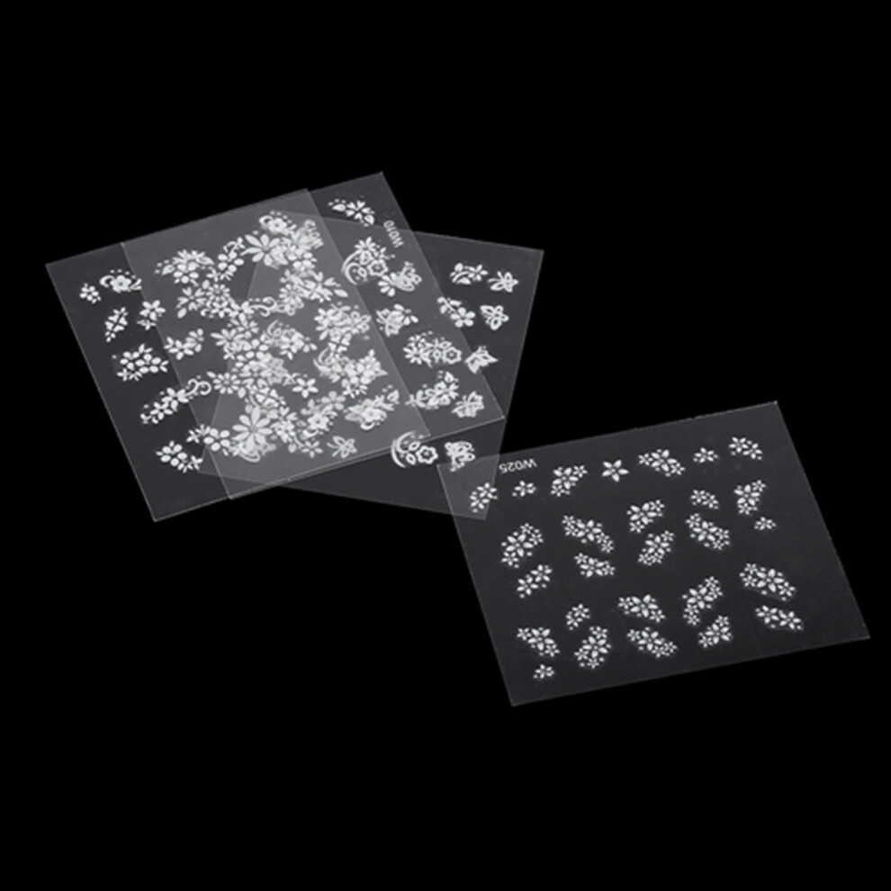 Multicolor Flower Nail Art Stickers - 50 Sheets of Eco-Friendly PVC