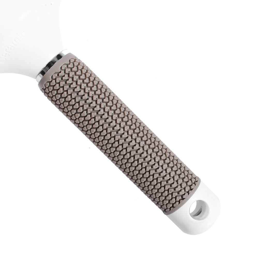 Unisex Healthy Salon Ceramic Iron Round Comb 53Mm High Temp Resistant Stylish Hair Tool