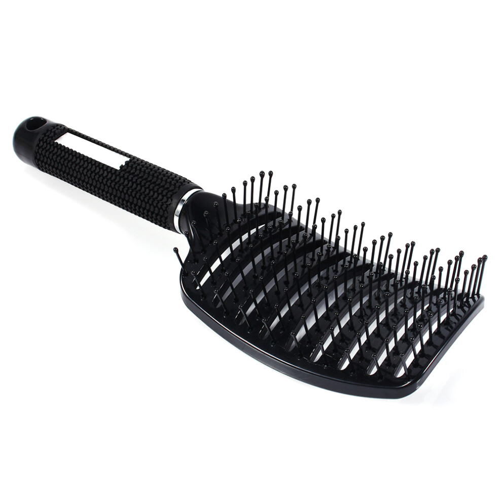 Unisex White,Black Curved Antistatic Hair Comb Brush For Scalp Massage - Black Or White