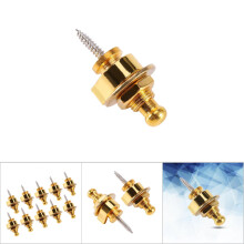 Elektrische Gitarre Gurt-Schnappverschlüsse 10 Stück Metall Sicherheits-Gurtverschlüsse Zubehör Gold