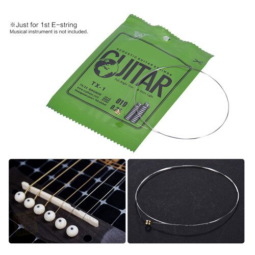 Orphee TX-1 Acoustic Folk Guitar E-String .010 10-Pack Replacement 2