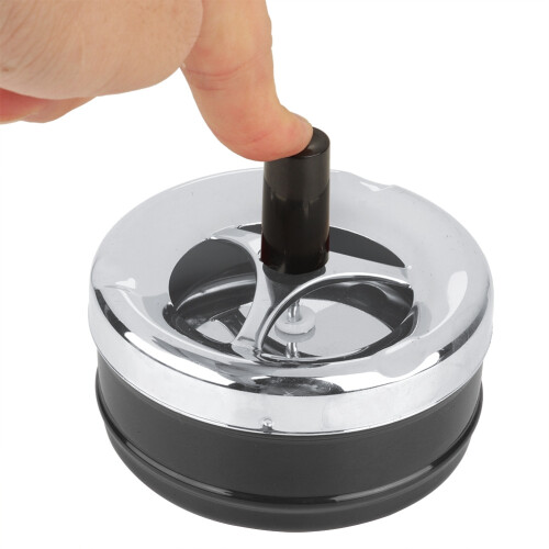 Κομψό Σταχτοδοχείο από ανοξείδωτο ατσάλι, Σταχτοδοχείο που περιστρέφεται με 1