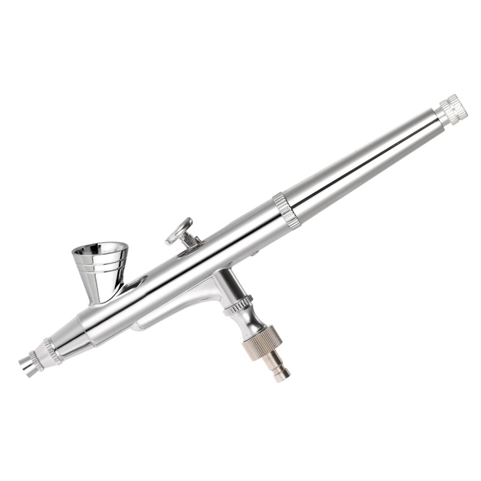 Gravity Feed Airbrush Kit 0.25Mm For Nail Art Makeup & Tattoos, Silver 4971363123995