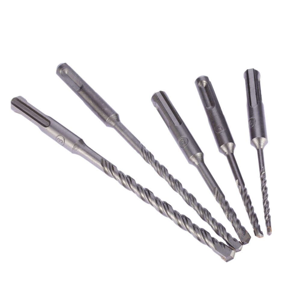 5Pcs Sds Plus Rotary Hammer Drill Bit Set 4Mm-8Mm For Concrete And Masonry 8721363124364