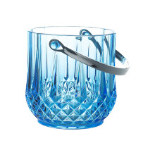 Balde de gelo de vidro com alça, baldes de gelo brilhantes, design de padrão exclusivo que realça o ambiente da festa, adequado para reuniões