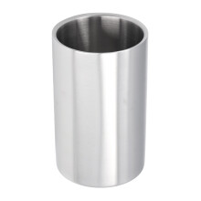 Enfriador de botellas de acero inoxidable con diseño de doble capa aislante, funda para enfriador de vino, resistente al óxido y a los ácidos,