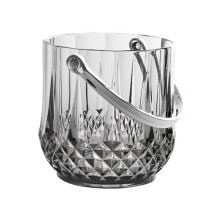 Champagnehink för vin och cocktails, ishink för cocktailbar, vinhink med handtag, premiumdesign med elegant sofistikering, transparent