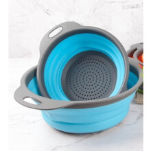 Un innovador utensilio de cocina: coladores de silicona plegables, duraderos y seguros para la cocina. Coladores multifuncionales que harán que