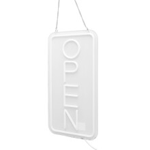 LED Neon Open Sign for Business, 42x22cm, USB Powered, Adjustable Brightness