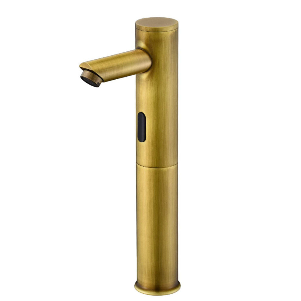 Sensor Taps Automatic Sensor Mixer Tap, Touchless Batterypowered Gold Tall Basin Tap, Antiquestyle Cold Water Faucet 9105992263219