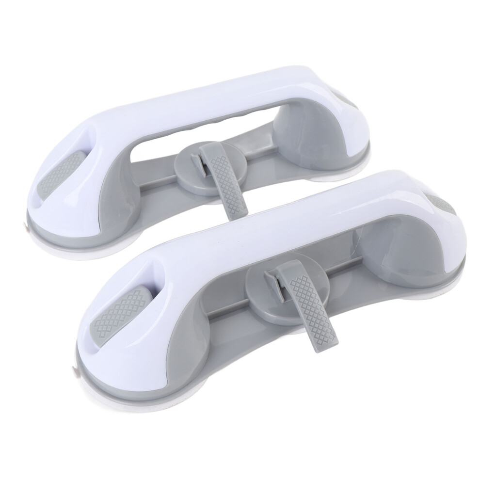 2pcs Shower Grab Bars, 8.5x28.5cm, Powerful Suction Cups, Plastic