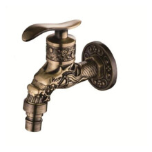 Mixer Tap Kitchen Sink Antique European Style Wall Mounted Faucet Antique Copper Zinc Alloy Bronze Finish