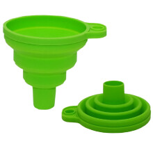 Conjunto de funis de silicone dobráveis para economizar espaço, fáceis de limpar e secar, próprios para lava-louças, perfeitos para transferir
