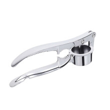 Enkel vitlökspress i rostfritt stål, fördjupad tryckspår för stor kapacitet och volym, multifunktionell köksapparat, konstruktion av