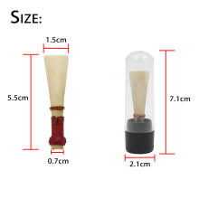 Medium Strength Bassoon Reed 55mm with Case for Rich Tone & Easy Response