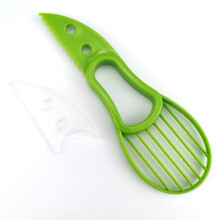 Avocadoschneider, 3-in-1-Avocadoschneider mit Schutzkappe und multifunktionalem Avocadoschneider-Design, müheloses und sauberes Küchengerät, Di