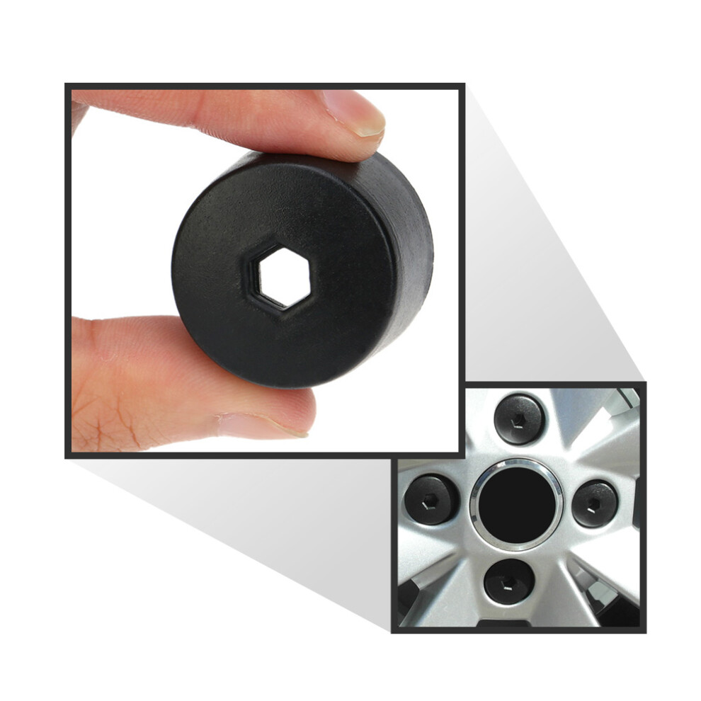 17Mm Wheel Nut Caps Set For Vw - 20Pcs With Easy Removal Tool 4631363133669