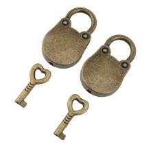 2 Stück Bär-Vorhängeschlösser aus Zinklegierung 38x30mm Bronze