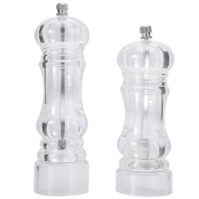 Gourmet-Gewürzmühle, transparentes Acryl mit korrosionsbeständigem Edelstahl, einstellbarer Mahlgrad für perfektes Würzen