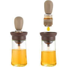 Präzisions-Ölspender zum Kochen und Backen, hitzebeständiger 2-in-1-Silikonpinsel für Olivenöl und Essig, leicht zu reinigender, quantitativer