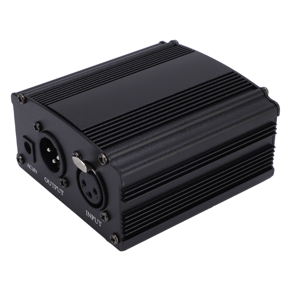 48V Aluminum Alloy Phantom Power Supply For Condenser Microphones Plug & Play 8791363134366