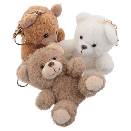 3Pcs Ursinhos Chaveiros De Pelúcia Para Presente