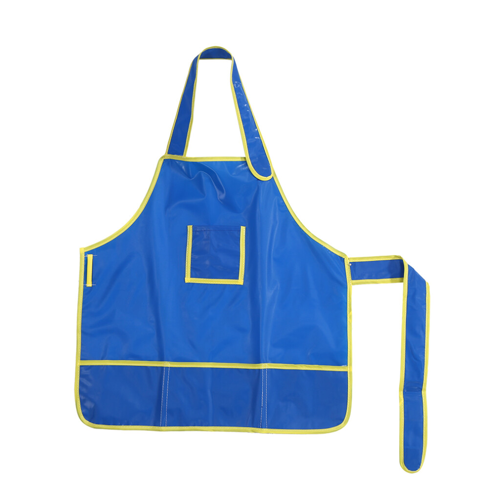Kid's Cooking Apron, Comfortable Fit For Messy Art And Cooking Adventures, Waterproof Protection Against Spills, Reusable Blue Apron With Long Straps-image-OPC-PN5T7CW-NEW