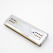 Swan Tremolo Harmonica Dual Key C&G 48 Reeds with Box & Cleaning