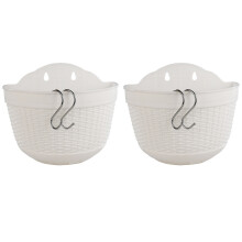 Outdoor Garden Decoration, Resin Wall Hanging Planter With Reinforced Plastic Pp Base Plate For Durable And Strong Vertical Hanging Planter, Wide Appl